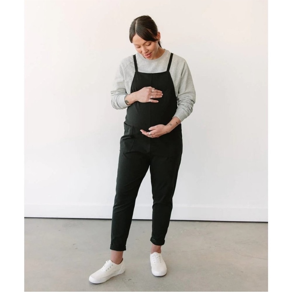 Chic Black Maternity Jumpsuit